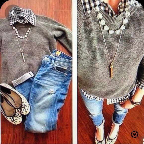 J Crew Factory Checkered Button up shirt - Picture 2 of 8